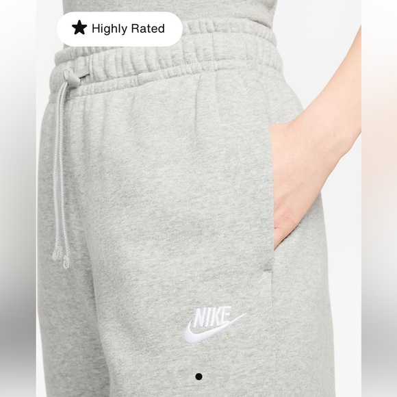 NWT Nike Sz 1X Women’s Grey Standard Fit Mid Rise Full Length Sweatpants Ret $60 - Picture 3 of 16